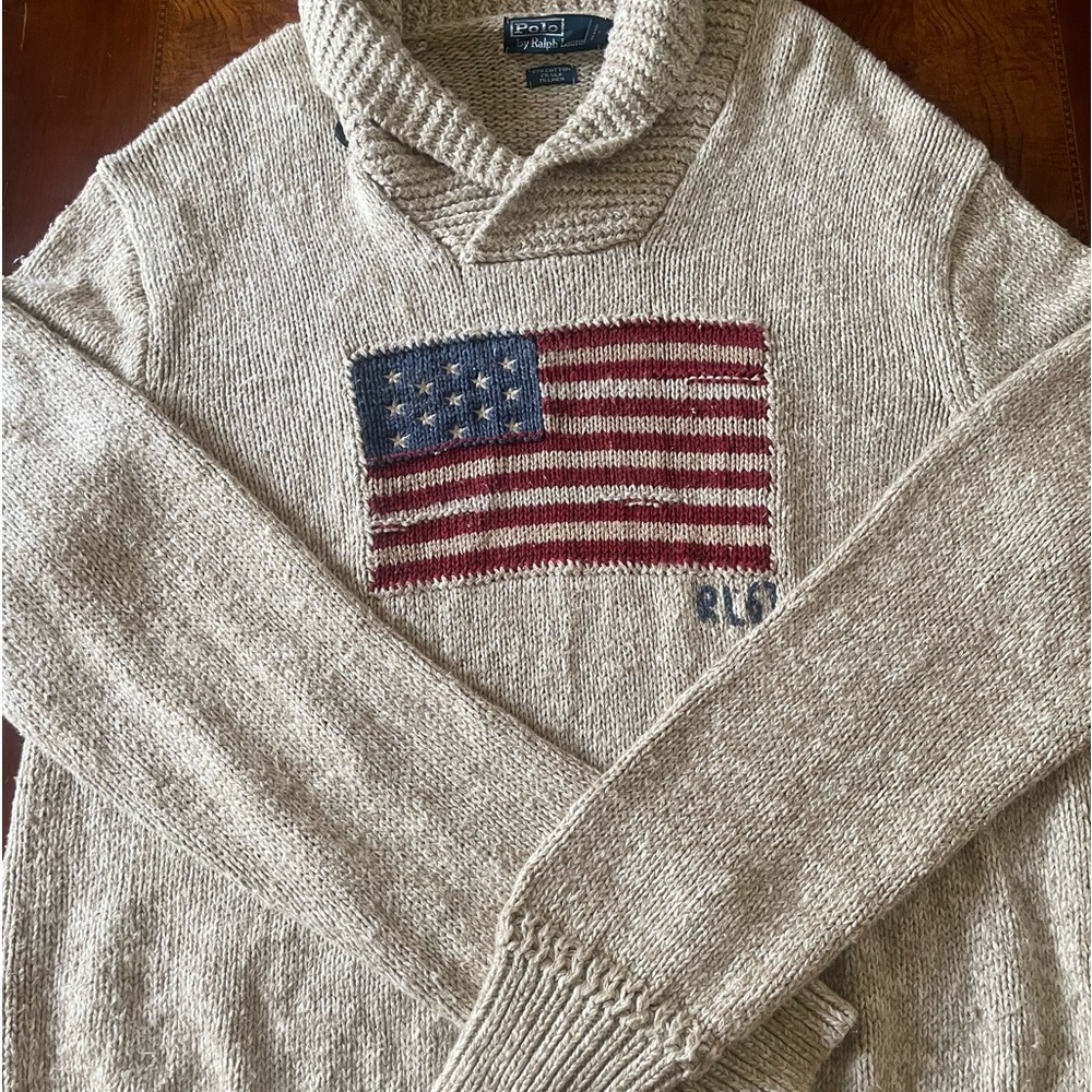 Men’s XL Ralph Lauren Polo American Flag Sweater